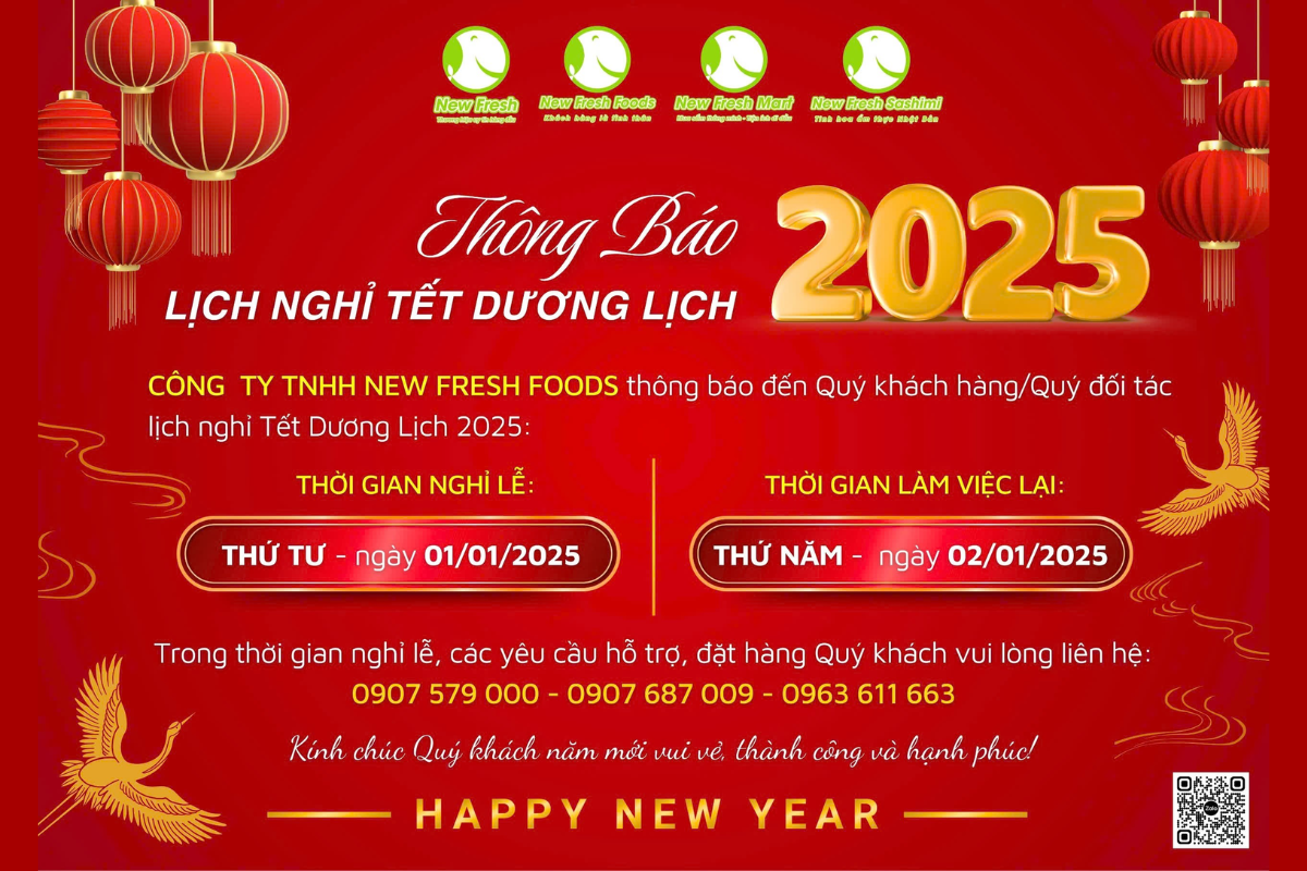 [Thông Báo] Lịch Nghỉ Tết Dương Lịch 2025